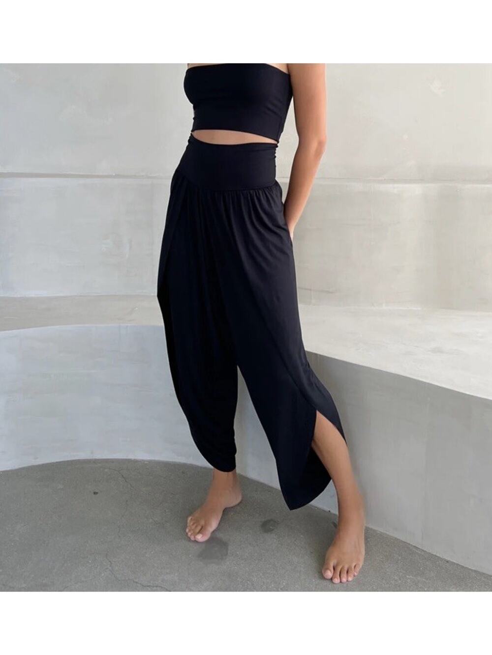 Jules Los Angeles Black Modal Blend Genie Pants Women’s Sz XS (0-2/4) Casual
